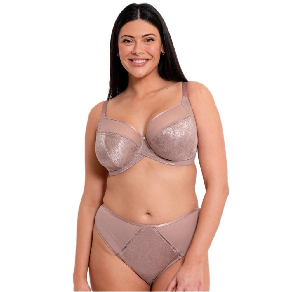 NWT Curvy Kate 30K Amaze Side Support Balcony 0317 Mink Textured Balconette Bra